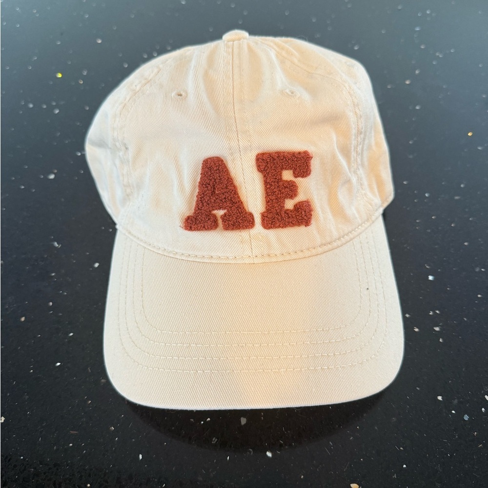 American Eagle Outfitters Tan Cap with Red Logo